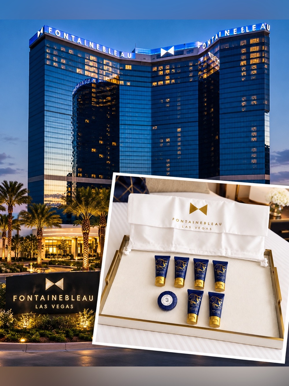 💙✨ FONTAINEBLEAU LAS VEGAS Luxury Resort Hotel Toiletry Set NEW!